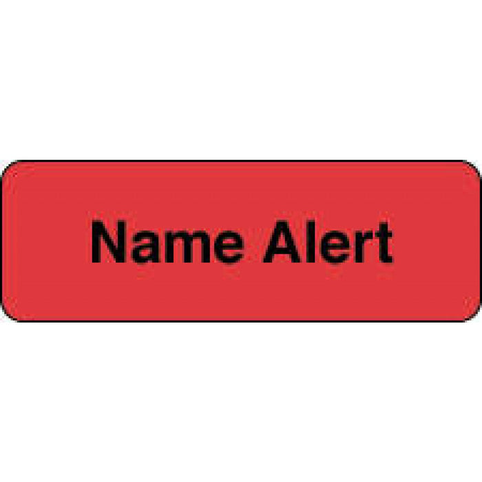 Label Paper Permanent Name Alert 1 1/2" X 1/2" Fl. Red 1000 Per Roll