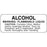 Label Paper Permanent Alcohol Warning: 2 1/4" X 7/8" White 1000 Per Roll