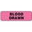 Label Paper Permanent Blood Drawn 1 1/4" X 3/8" Fl. Pink 1000 Per Roll