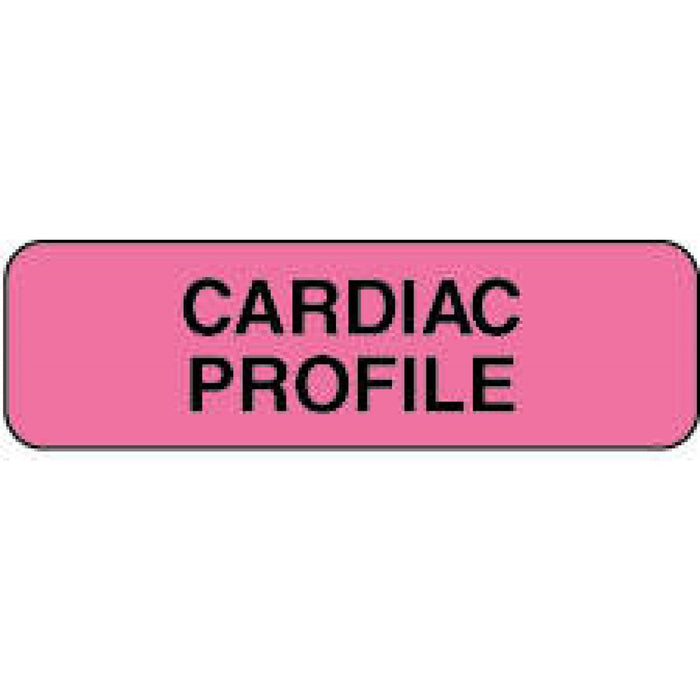 Label Paper Permanent Cardiac Profile 1 1/4" X 3/8" Fl. Pink 1000 Per Roll