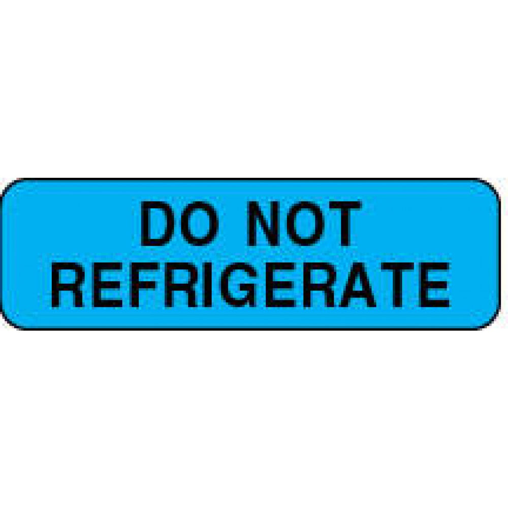 Label Paper Permanent Do Not Refrigerate 1 1/4" X 3/8" Blue 1000 Per Roll