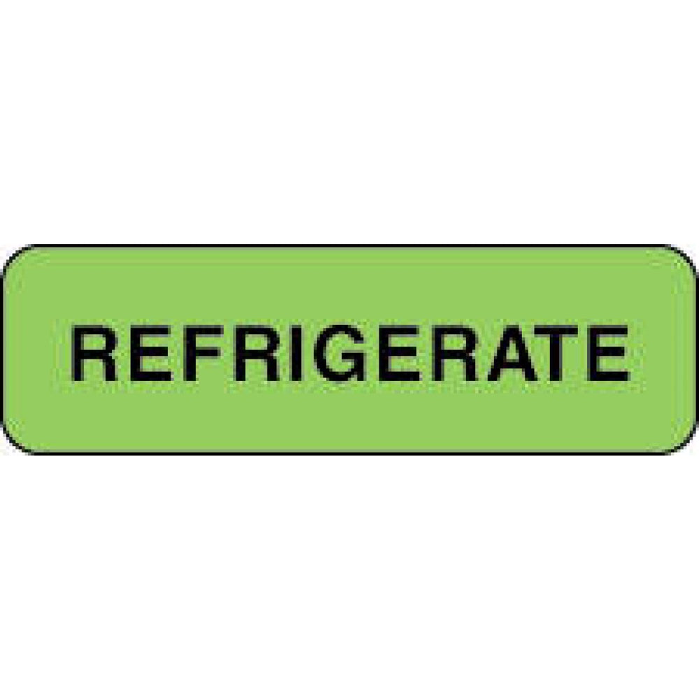 Label Paper Permanent Refrigerate 1 1/4" X 3/8" Fl. Green 1000 Per Roll