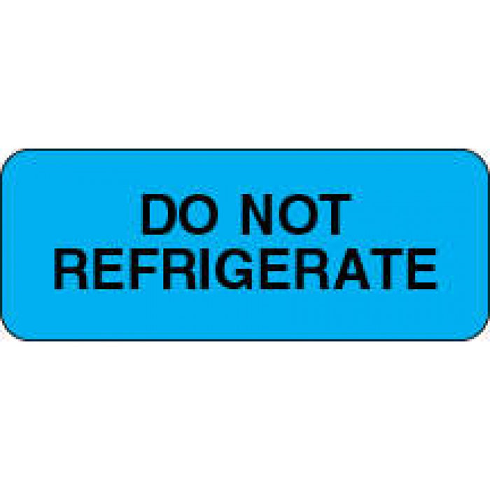 Label Paper Permanent Do Not Refrigerate 2 1/4" X 7/8" Blue 1000 Per Roll