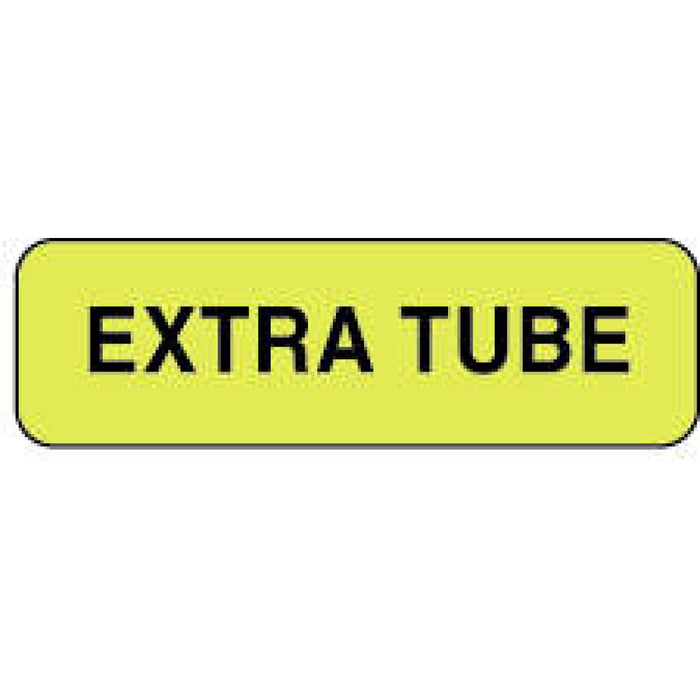 Label Paper Permanent Extra Tube 1 1/4" X 3/8" Fl. Yellow 1000 Per Roll