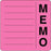 Label Paper Permanent Memo 2 1/2" X 2 1/2" Fl. Pink 500 Per Roll