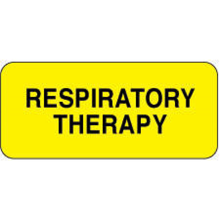 Label Paper Permanent Respiratory Therapy 2 1/4" X 7/8" Yellow 1000 Per Roll