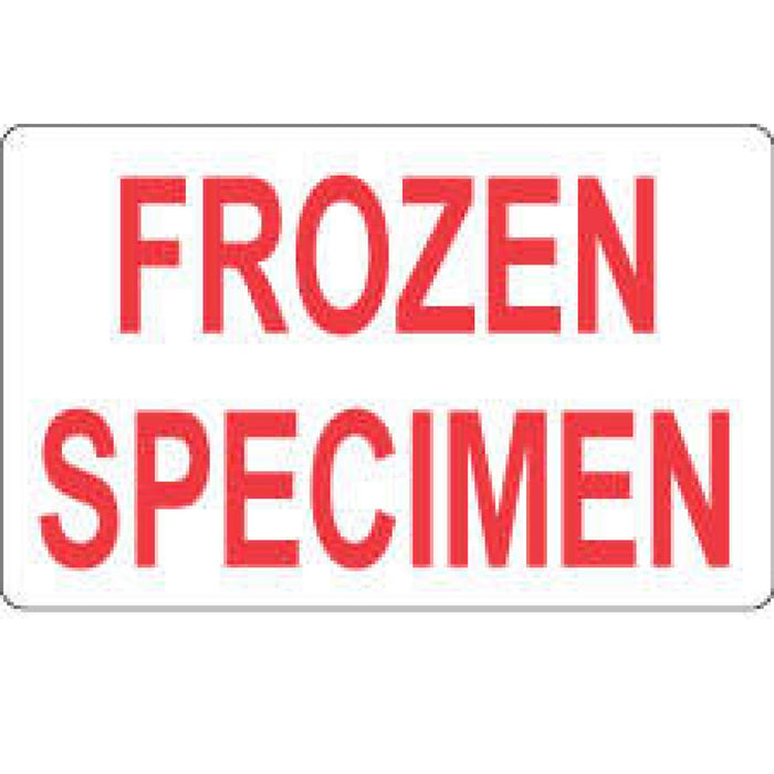 Label Paper Permanent Frozen Specimen 4" X 2" White 250 Per Roll