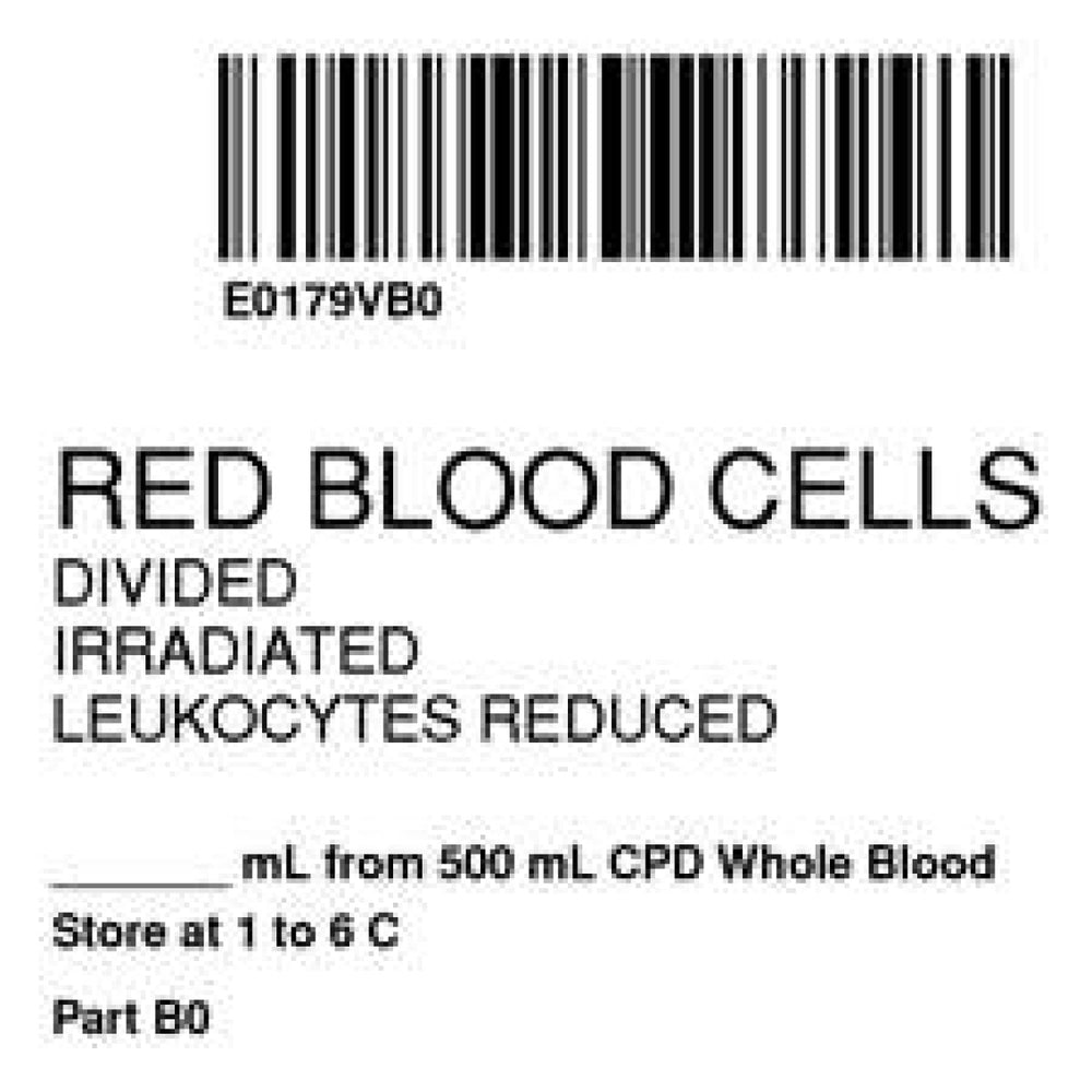 Label Isbt 128 Synthetic Permanent "Red Blood Cells'' Core 2" X 2" White 500 Per Roll