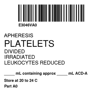 Label Isbt 128 Synthetic Permanent "Apheresis Platelets'' Core 2" X 2" White 500 Per Roll