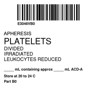 Label Isbt 128 Synthetic Permanent "Apheresis Platelets'' Core 2" X 2" White 500 Per Roll