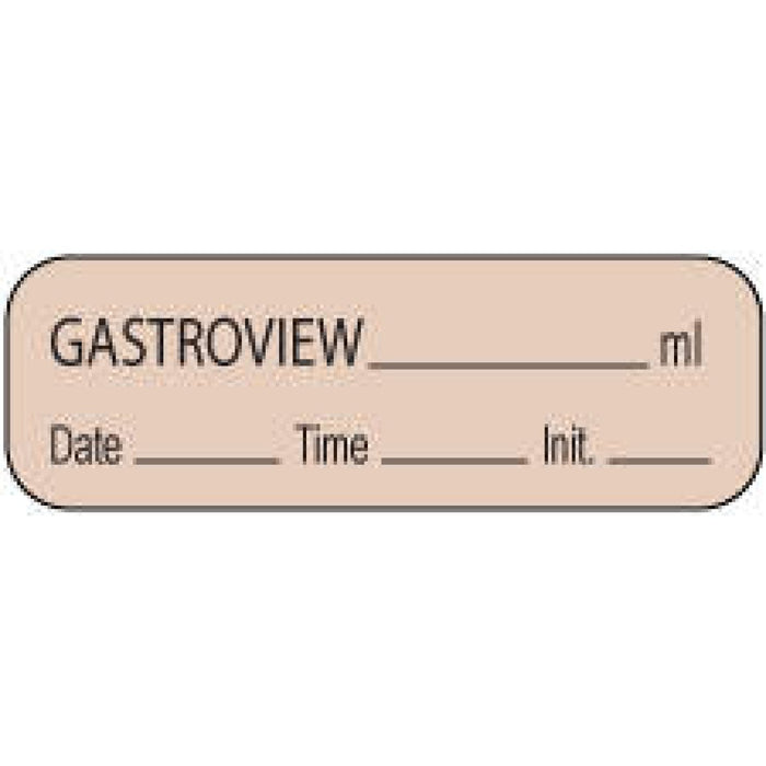 Anesthesia Label With Date, Time, And Initial Paper Permanent Gastroview Ml 1 1/2" X 1/2" Tan 1000 Per Roll