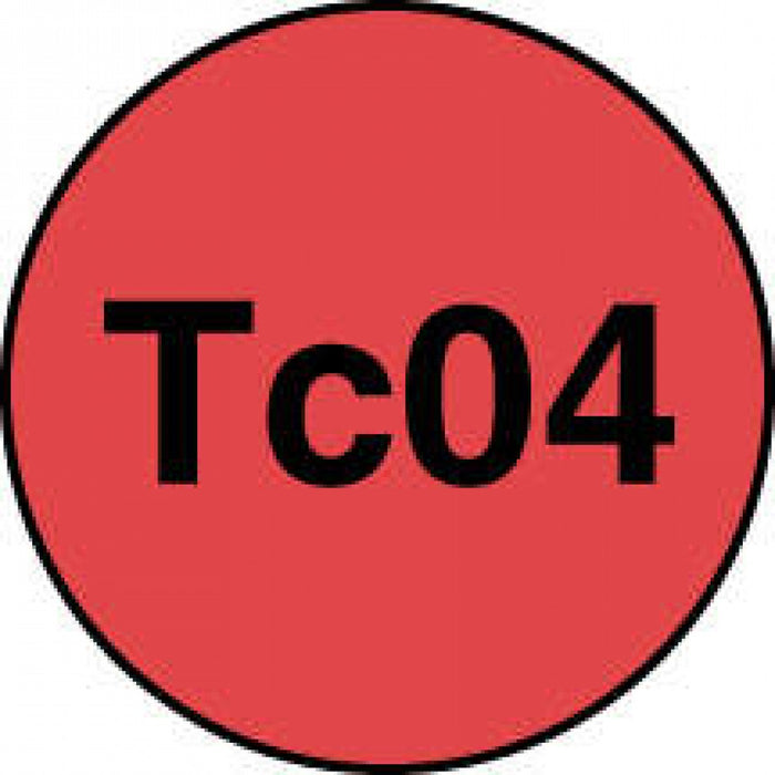 Label Paper Permanent Tc04 Fl. Red 1000 Per Roll