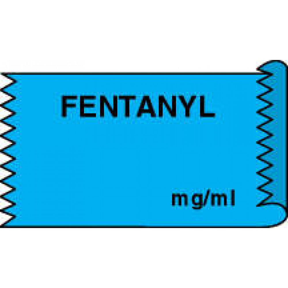 Tape Removable Fentanyl Mg/Ml 1" Core 1/2" X 500" Imprints Blue 333 500 Inches Per Roll