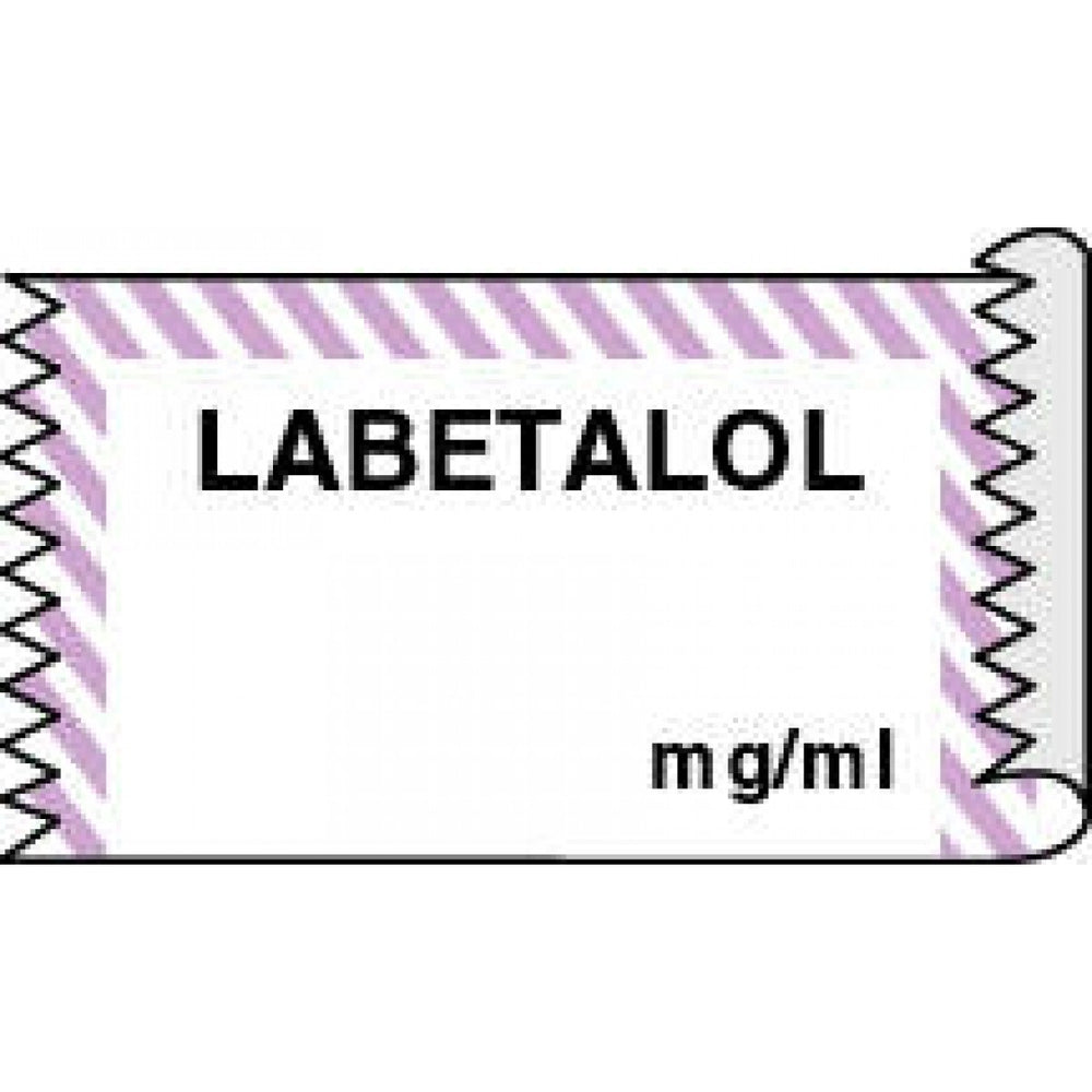 Tape Removable Labetalol Mg/Ml 1" Core 1/2" X 500" Imprints White With Violet 333 500 Inches Per Roll