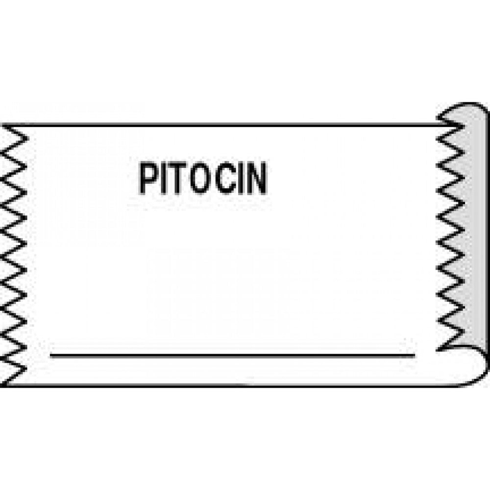 Tape Removable Pitocin ___ 1" Core 1/2" X 500" Imprints White 333 500 Inches Per Roll