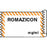 Tape Removable Romazicon Mg/Ml 1" Core 1/2" X 500" Imprints White With Orange 333 500 Inches Per Roll