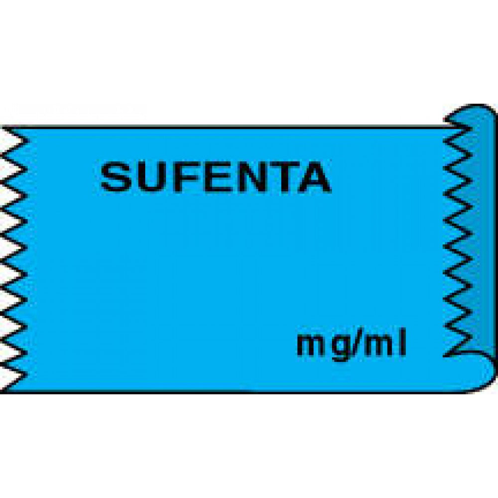 Tape Removable Sufenta Mg/Ml 1" Core 1/2" X 500" Imprints Blue 333 500 Inches Per Roll