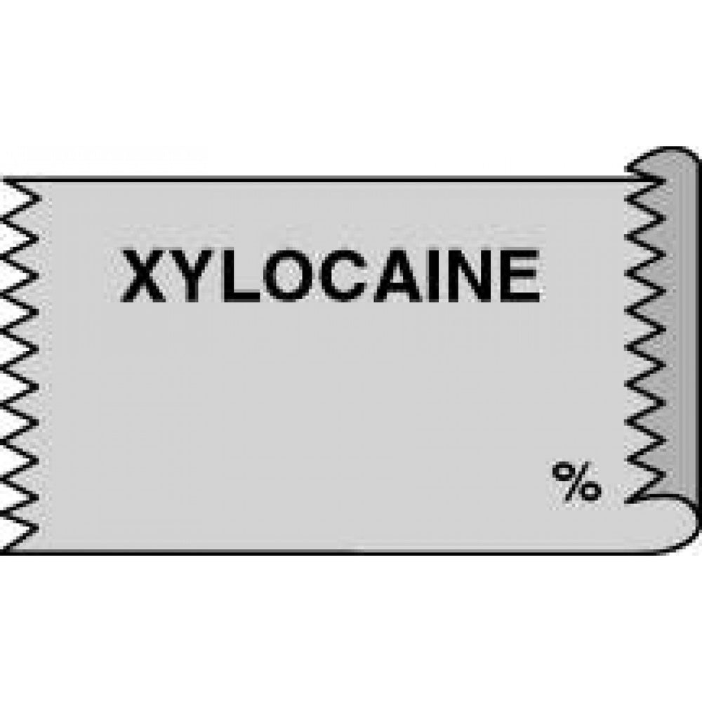 Tape Removable Xylocaine % 1" Core 1/2" X 500" Imprints Gray 333 500 Inches Per Roll