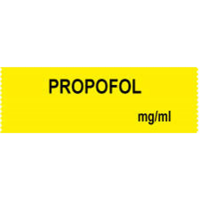 Tape Removable Propofol Mg/Ml 1" Core 1/2" X 500" Imprints Yellow 333 500 Inches Per Roll