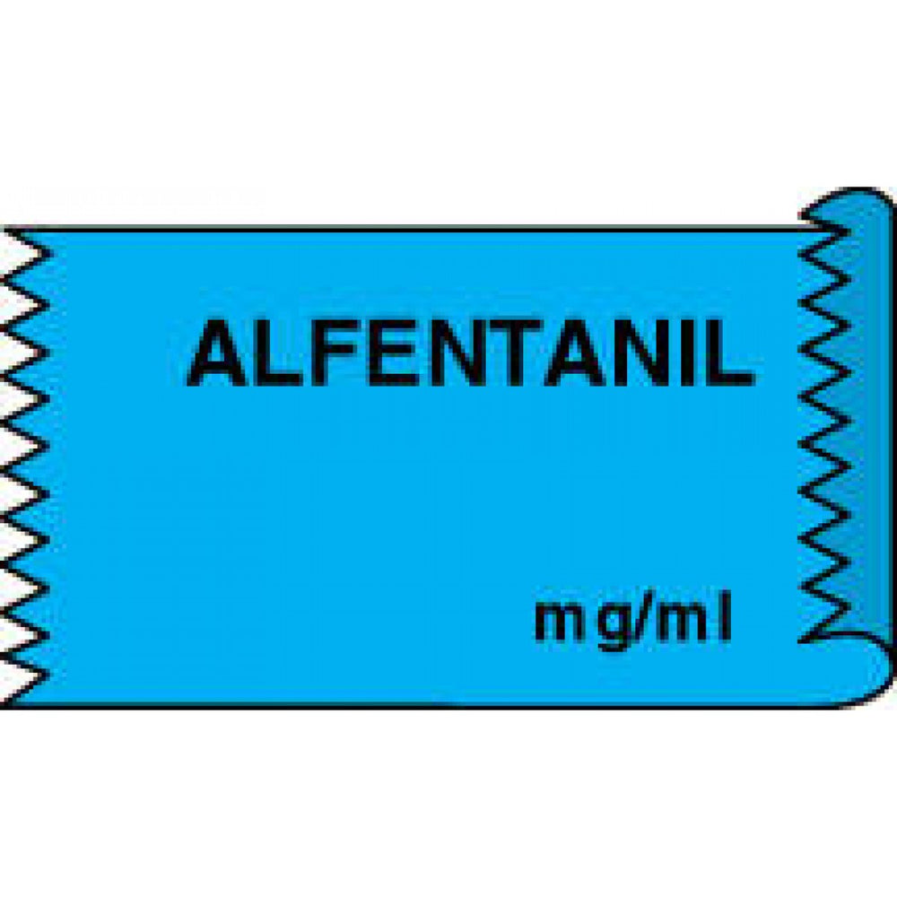 Anesthesia Tape Removable Alfentanil Mg/Ml 1" Core 1/2" X 500" Imprints Blue 333 500 Inches Per Roll