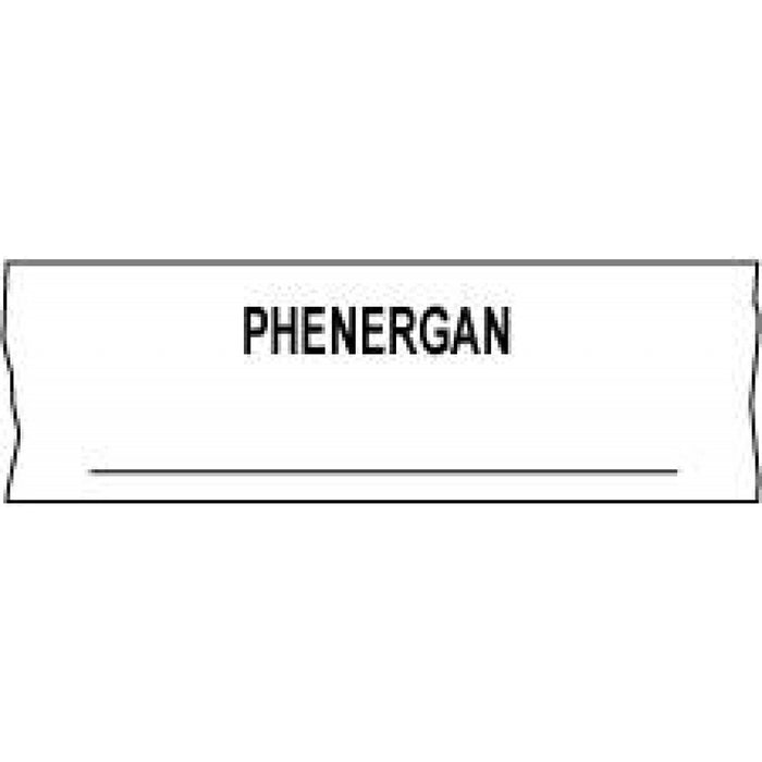 Tape Removable Phenergan ___ 1" Core 1/2" X 500" Imprints White 333 500 Inches Per Roll