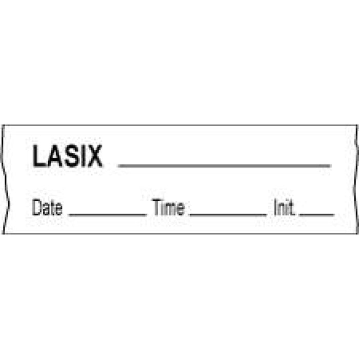 Anesthesia Tape With Date, Time, And Initial Removable Lasix 1" Core 1/2" X 500" Imprints White 333 500 Inches Per Roll