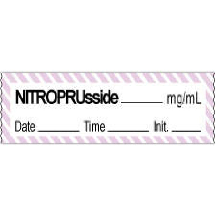 Anesthesia Tape With Date, Time, And Initial | Tall-Man Lettering Removable Nitroprusside Mg/Ml 1" Core 1/2" X 500" Imprints White With Violet 333 500 Inches Per Roll