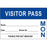 Visitor Pass Label Paper Removable Visitor Pass Name 3" X 2" Dark Blue 1000 Per Roll