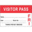 Visitor Pass Label Paper Removable Visitor Pass Name 3" X 2" Red 1000 Per Roll