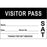 Visitor Pass Label Paper Removable Visitor Pass Name 3" X 2" Black 1000 Per Roll