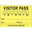 Visitor Pass Label Paper Removable Visitor Pass S M T 3" Core 3 X 2" Fl. Yellow 1000 Per Roll