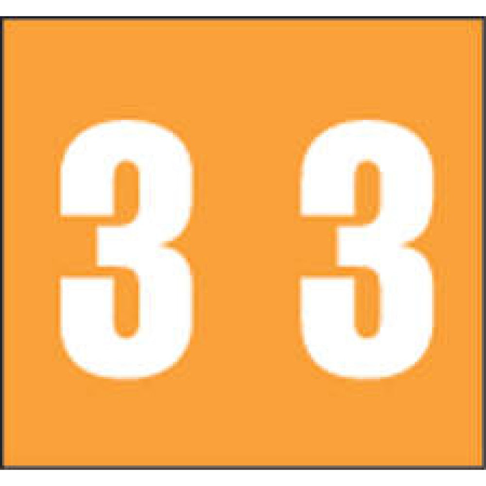 Ames Compatible Color-Code Label Mylar Coated For Durabilitylarge Numeric Compatible Series 1 7/8"W X 1 7/8"H 500/Roll