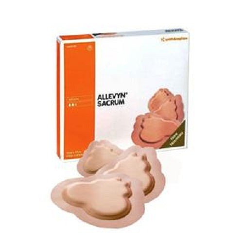 Smith & Nephew Allevyn Life Foam Dressing Sacrum Sterile, 17.2cm x 17.5cm, with 12.4cm x 8.5cm Pad, Small- Box of 10