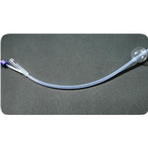 Amsino AMSure 100% Silicone 2-Way Foley Catheter 18Fr 5cc Balloon Capacity, Reinforced Tip, Sterile