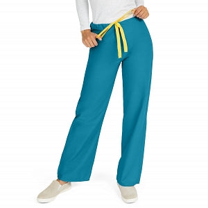 Medline AngelStat Unisex Reversible Drawstring Waist Scrub Pants - AngelStat Unisex Reversible Drawstring Waist Scrub Pants with Medline Color-Coding, Size 4XL Regular Inseam, Peacock - 600NBTXXXL-CM