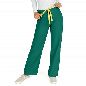 Medline AngelStat Unisex Reversible Drawstring Waist Scrub Pants - AngelStat Unisex Reversible Drawstring Waist Scrub Pants with Angelica Color-Coding, Size S Regular Inseam, Hunter Green - 600NHGS-CA