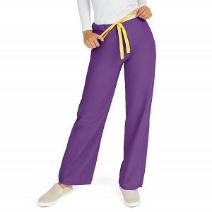 Medline AngelStat Unisex Reversible Drawstring Waist Scrub Pants - AngelStat Unisex Reversible Drawstring Waist Scrub Pants with Angelica Color-Coding, Size 5XL Regular Inseam, Regal Purple - 600NRP5XL-CA