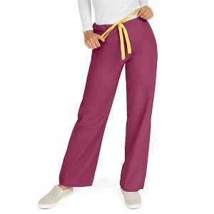 Medline AngelStat Unisex Reversible Drawstring Waist Scrub Pants - AngelStat Unisex Reversible Drawstring Waist Scrub Pants with Angelica Color-Coding, Size 4XL Regular Inseam, Raspberry - 600NTR4XL-CA