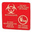 United Ad Label Label Biohazard 4x4" Magnetic Red Ea Ea