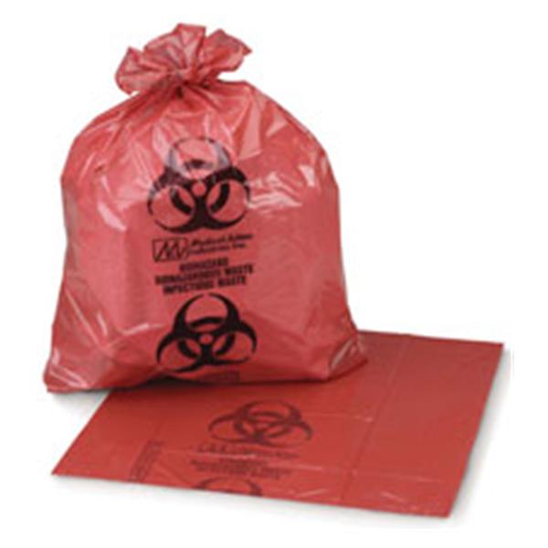 Medegen Medical Products Bag Biohazard 31x41" 30-32gal StrSl HDPE Rd/Blk 16mc Symbl 250/CA