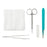 Centurion Centurion Debridement Kits - Debridement Tray with 7:8 Adson Forceps, Iris Scissors, Scalpel and Gauze - 60405