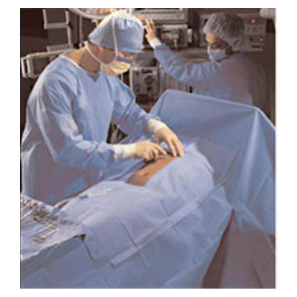 O & M Halyard Drape Laparotomy 4x6" Fenestrated 74x124" Sterile 16/Ca