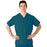 Medline AngelStat Unisex Reversible V-Neck Scrub Top with 2 Pockets - AngelStat Unisex Reversible V-Neck 2-Pocket Scrub Top with Medline Color-Coding, Size 4XL, Peacock - 610NBT4XL-CM