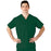 Medline AngelStat Unisex Reversible V-Neck Scrub Top with 2 Pockets - AngelStat Unisex Reversible V-Neck 2-Pocket Scrub Top with Angelica Color-Coding, Size 4XL, Hunter Green - 610NHG4XL-CA