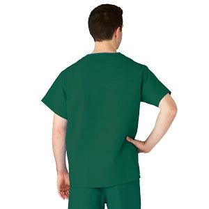 Medline AngelStat Unisex Reversible V-Neck Scrub Top with 2 Pockets - AngelStat Unisex Reversible V-Neck 2-Pocket Scrub Top with Angelica Color-Coding, Size 4XL, Emerald - 610NJT4XL-CA