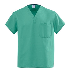 Medline AngelStat Unisex Reversible V-Neck Scrub Top with 2 Pockets - DBD-TOP, SCRUB, REV, A-STAT, JADE, ANG-CC, MD - 610NTJM-CA