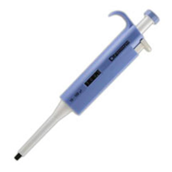 Globe Scientific  Diamond Line Adjustable Volume Pipette 10-100uL Graduated Blue Ea