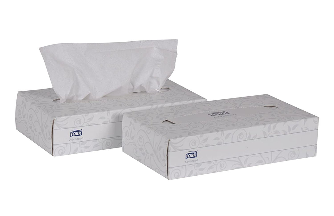 Essity Professional Hygiene Tork Universal Facial Tissue - Tork Advanced Facial Tissue in Flat Box, 2-Ply, White, 8.2" W x 7.9" L - TF6810