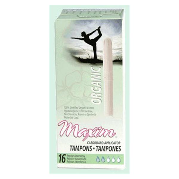 Maxim Hygiene Products Tampon Regular Absorbency Cardboard Applicator 500/Ca