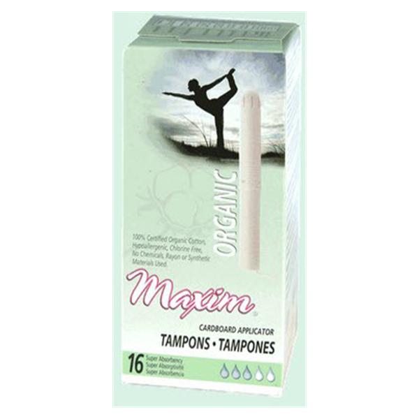 Maxim Hygiene Products Tampon Super Absorbency Cardboard Applicator 500/Ca